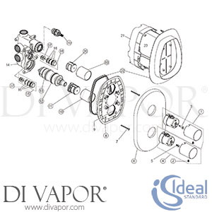 Ideal Standard Boost Shower Mixer Built In Chrome & Kit / Fix Shower Valve Spare Parts - IDL DV 109
