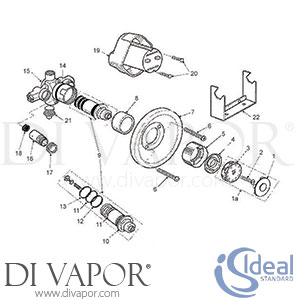 Ideal Standard Idealux 715 Built-in Thermostatic Shower Mixer Spare Parts - IDL DV 112