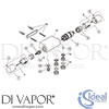 Ideal Standard IDL DV 113 Mixer Spare Tech Diagram