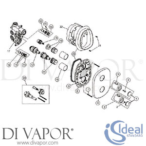 Ideal Standard Jasper Morrison Sh/Thermostatic Built In Chrome Trim Kt Shower Valve Spare Parts - IDL DV 117