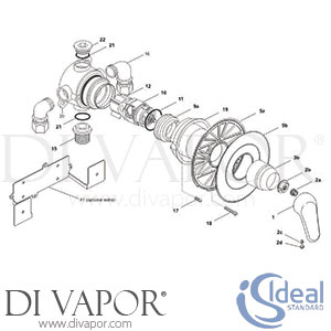 Ideal Standard Sandringham Built-In Manual Shower Valve Spare Parts - IDL DV 125