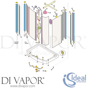 Ideal Standard Serenis 180 Alcove Shower Enclosure 170 Delivery Spare Parts - IDL DV 142
