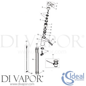 Ideal Standard Active Bidet Tap Spare Parts - IDL DV 151
