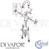 Ideal Standard IDL DV 161 Mixer Spare Tech Diagram