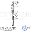 Ideal Standard IDL DV 163 Mixer Spare Tech Diagram
