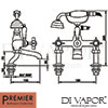 Premier IJ329 Traditional Deck Mixer Spare Parts Diagram