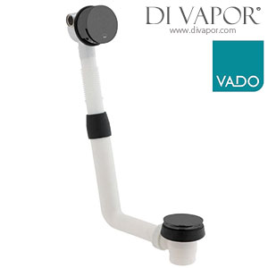 Vado IND-81389/RO-BLK Clic Clac Round Bath Filler Waste - Black