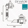 Vado IND-81389/RO-BLK Clic Clac Round Bath Filler Waste - Black