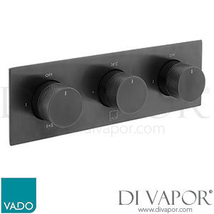 Vado IND-T128/3-H-BLKK Knurled Accents Tablet 3 Outlet Thermostatic Valve Spare Parts
