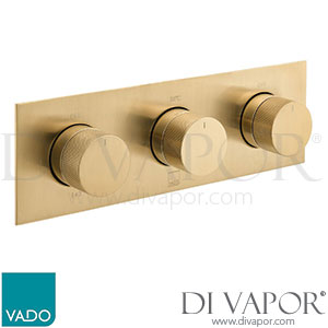 Vado IND-T128/3-H-BRGK Knurled Accents Tablet 3 Outlet Thermostatic Valve Spare Parts