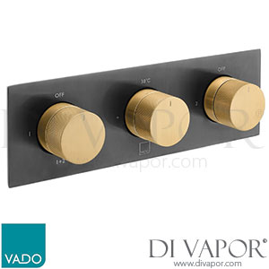 Vado IND-T128/3-H-XBGK Knurled X Fusion Tablet 3 Outlet Thermostatic Valve Spare Parts