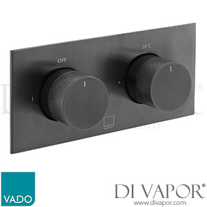 Vado IND-T148/2-H-BLKK Knurled Accents Tablet 2 Outlet Thermostatic Valve Spare Parts