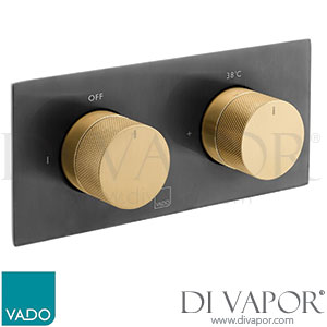 Vado IND-T148/2-H-XBGK Knurled X Fusion Tablet 2 Outlet Thermostatic Valve Spare Parts