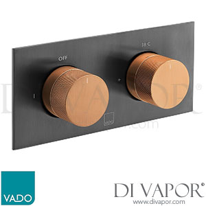 Vado IND-T148/2-H-XBZK Knurled X Fusion Tablet 2 Outlet Thermostatic Valve Spare Parts