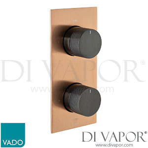 Vado IND-T148/2-XZBK Knurled X Fusion Tablet 2 Outlet Thermostatic Valve Spare Parts