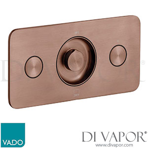 Vado IND-Z128/2-H-BRZ Zone 2 Button 2 Outlet Horizontal Concealed Thermostatic Valve Spare Parts