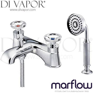 Marflow IND330K1 Industrial Deck Mounted Bath Shower Mixer with Kit Spare Parts