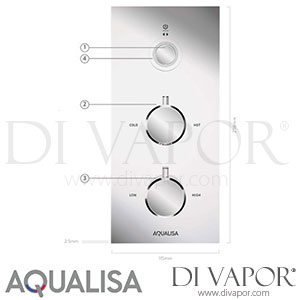 Aqualisa INFO2GP Infinia Dual Outlet Gravity Pumped Shower Valve Spare Parts