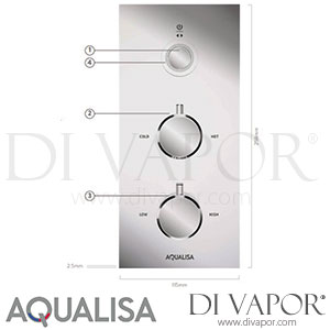Aqualisa INFO2HP Infinia Dual Outlet HP/Combi Shower Valve Spare Parts