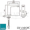 VADO IR 100LIF CP Mixer Spare Parts Diagram