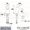 Bristan J BAS E6 C Mixer Spare Parts Diagram