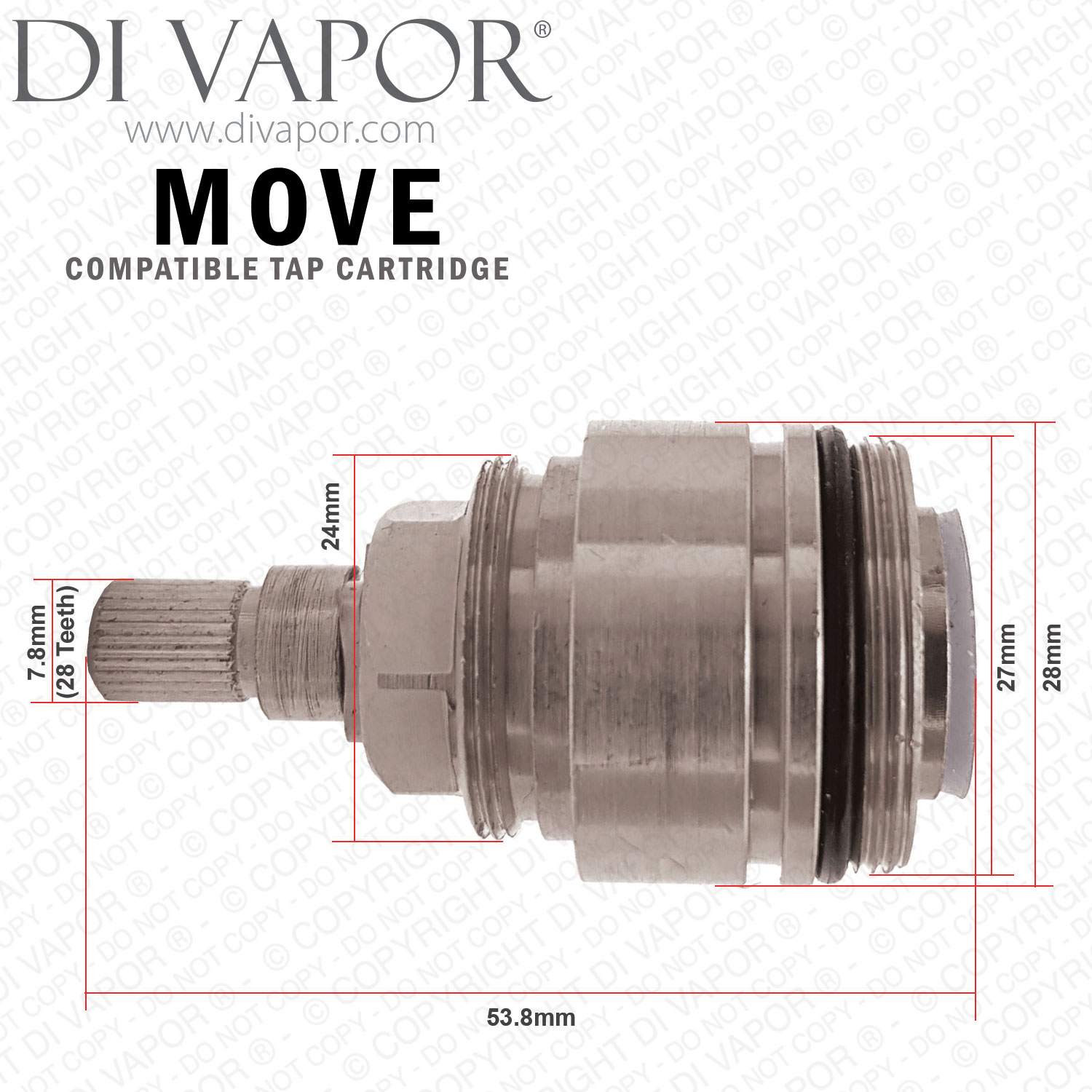 John Lewis Move Cold Tap Cartridge Compatible Bush Compatible Spare