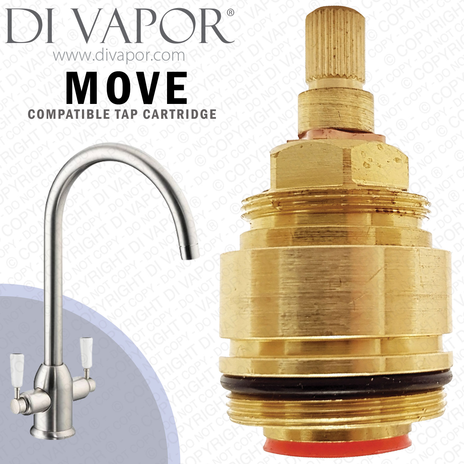 John Lewis Move Hot Tap Cartridge Compatible Bush Compatible Spare