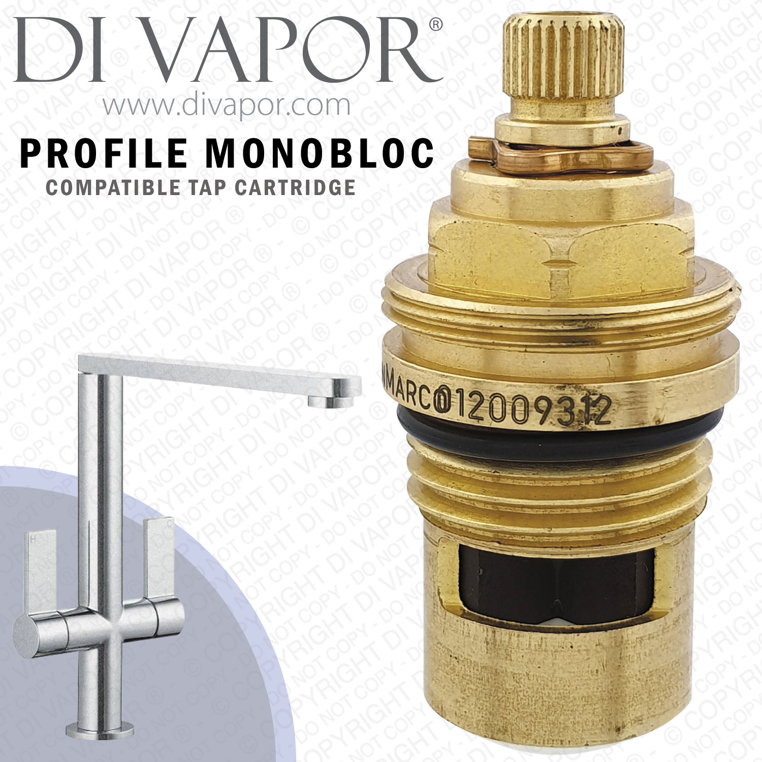 John Lewis Profile Monobloc Cold Tap Cartridge Compatible Spare JLP8853