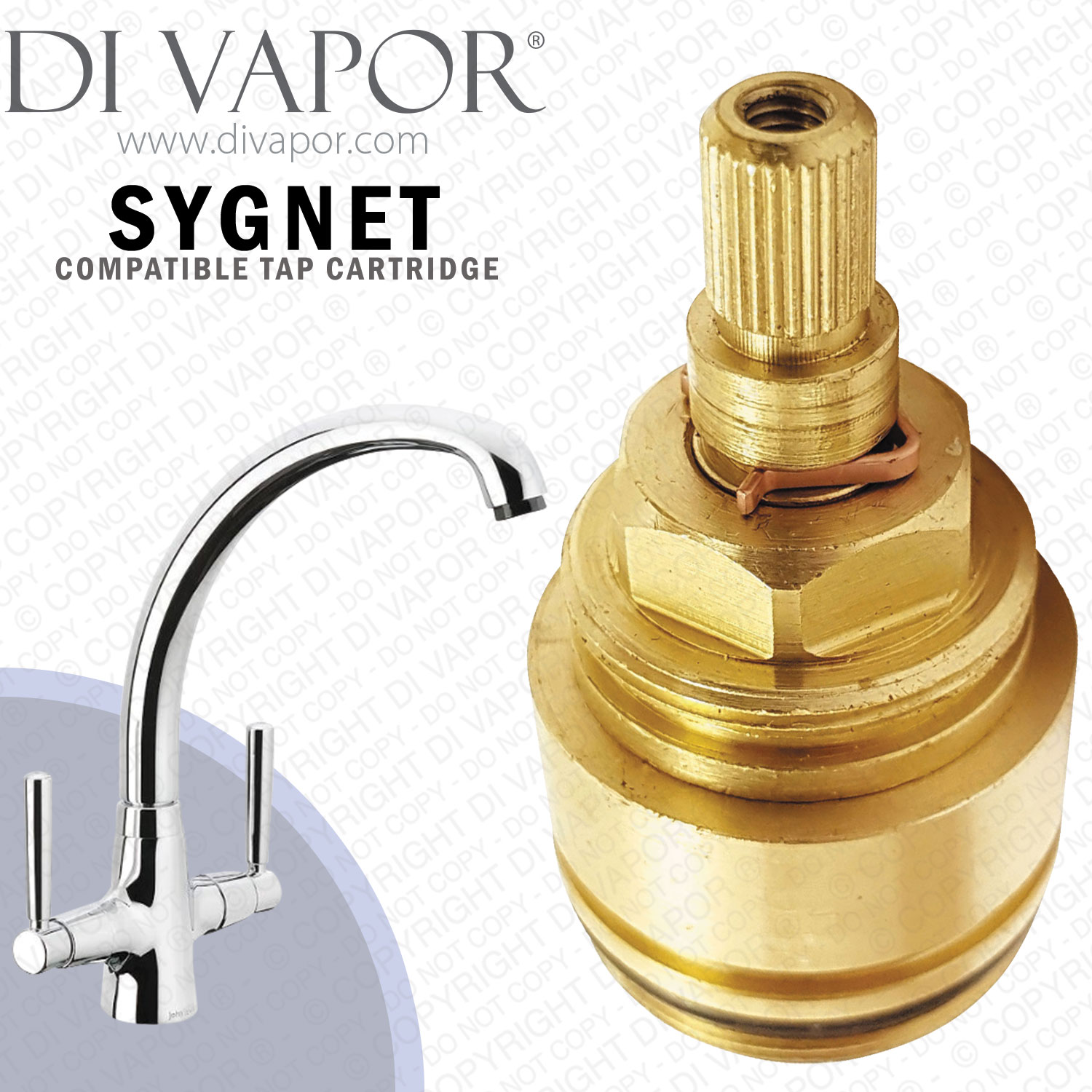 John Lewis Cold Tap Cartridge with Bush Compatible Spare JLS7245