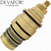 Brass Thermostatic Cartridge - 4 O Ring Push Fitting - Twin Gauze - JMF0176