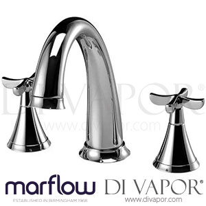 Marflow JOU400.04 Joust Three Hole Basin Mixer with Pop Up Waste Low Pressure CD Spare Parts