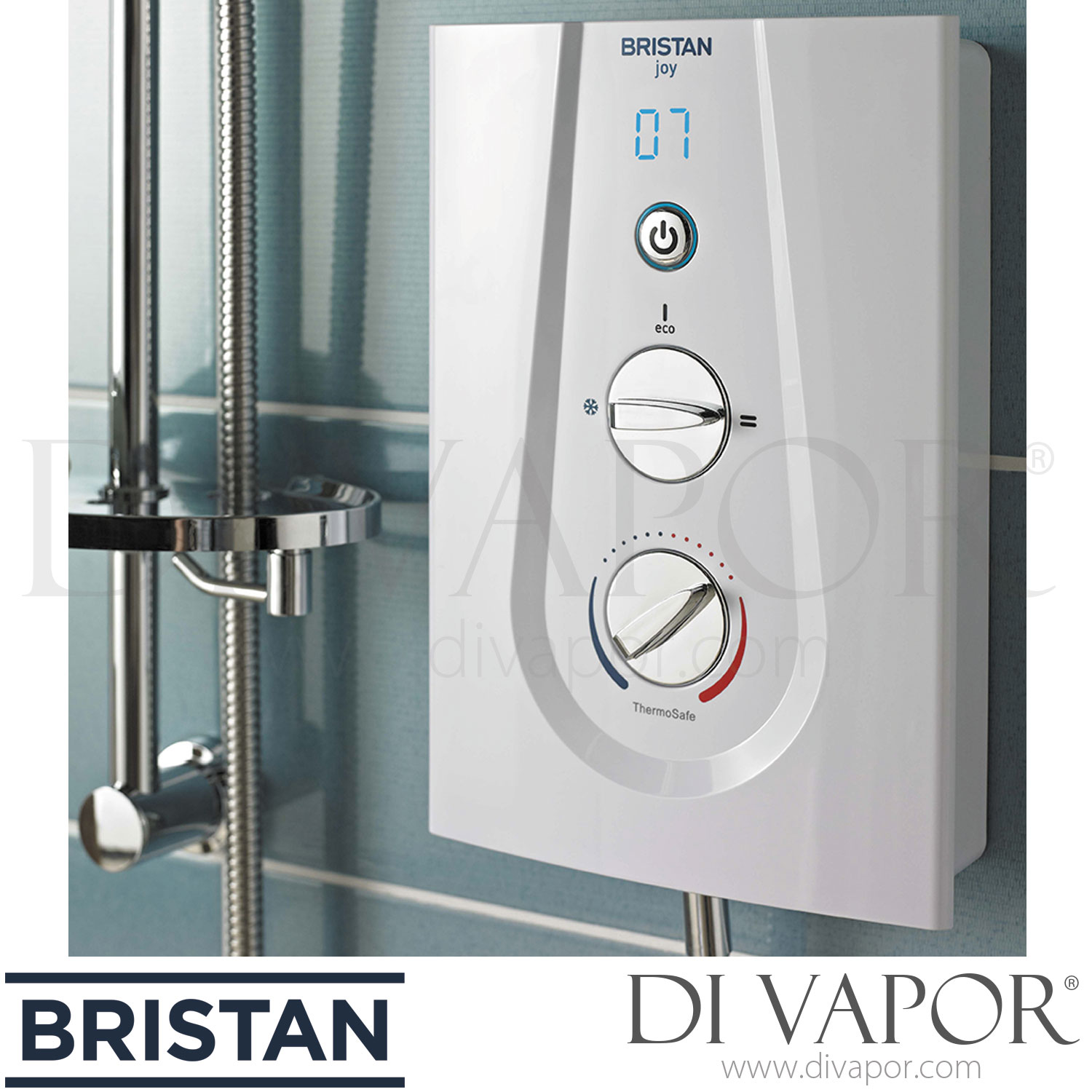 Bristan JOYT395 W Joy Thermostatic Electric Shower 9.5kW White