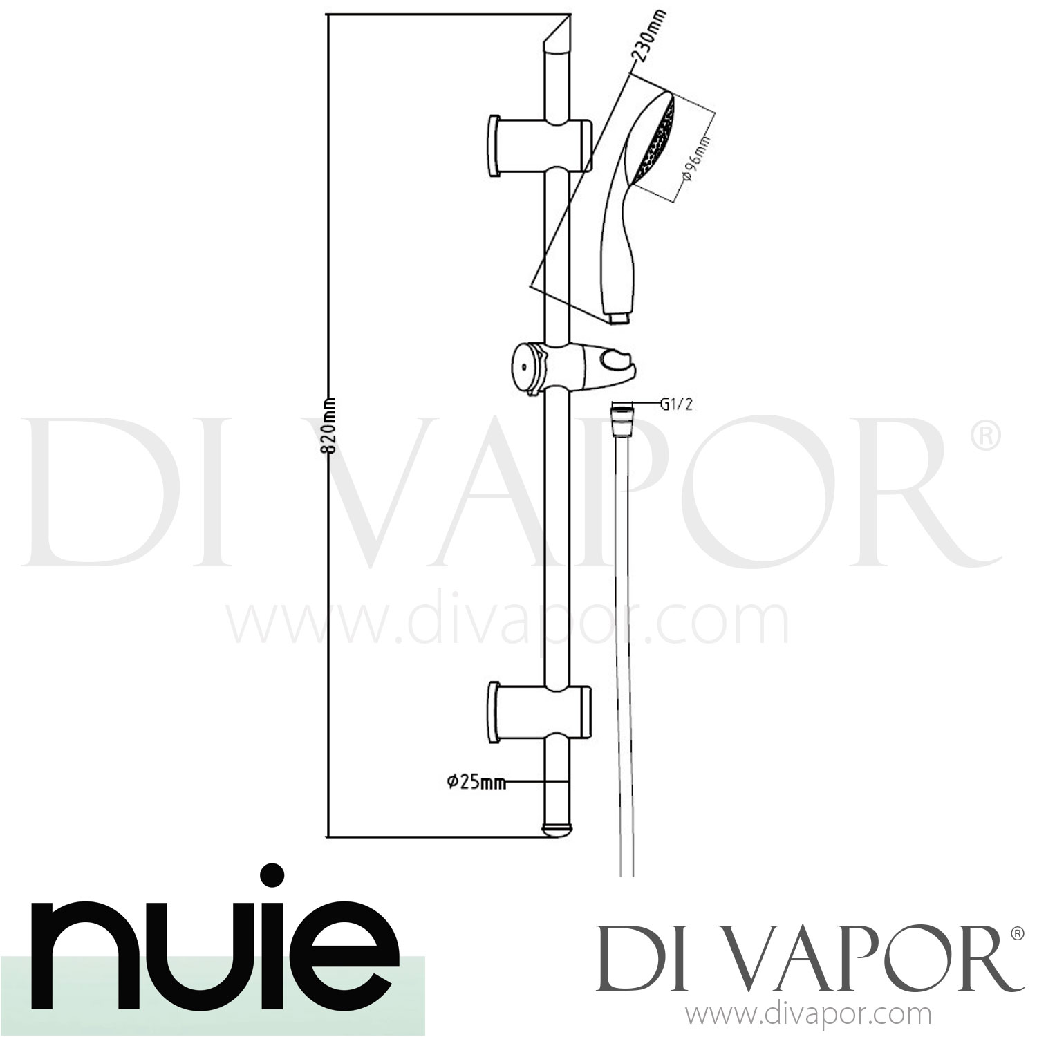 Premier / Nuie JTY035 Shower Slide Rail Kit Spare Parts