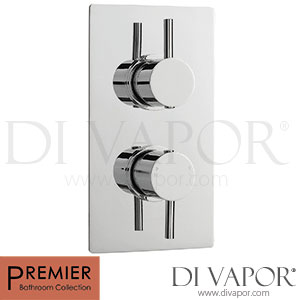 Premier JTY370 Pioneer Round Twin Valve with chrome plated ABS trimset Shower Spare Parts