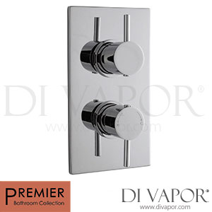 Premier JTY372 Pioneer Round Twin Valve with chrome plated brass trimset Shower Spare Parts