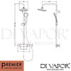 Premier Thermostatic Bar Shower Diagram