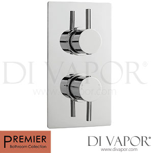 Premier JTY392 Pioneer Round Twin Shower with Built-in Diverter and chrome plated brass trimset Spare Parts