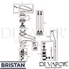 Bristan JU BAS C Mixer Spare Tech Diagram