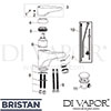 Bristan JU BAS E4 C Mixer Spare Tech Diagram