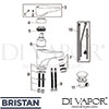 Bristan JU BAS E6 C Mixer Spare Tech Diagram