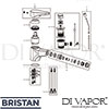 Bristan JU BID C Mixer Spare Parts Tech Diagram