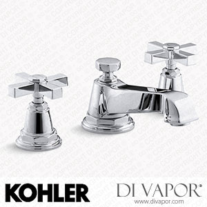 Kohler Widespread Bathroom Sink Tap with Cross Handles, 1.2 GPM (K-13132-3A-CP) Spare Parts
