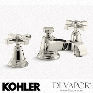Kohler Widespread Bathroom Sink Tap with Cross Handles, 1.2 GPM (K-13132-3A-SN) Spare Parts