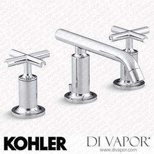 Kohler Widespread Bathroom Sink Tap with Lever Handles, 1.2 GPM (K-14410-3-CP) Spare Parts