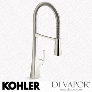 Kohler Semi-Professional Kitchen Sink Tap with Three-Function Sprayhead (K-22060-AF) Spare Parts