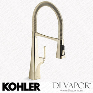 Kohler Semi-Professional Kitchen Sink Tap with Three-Function Sprayhead (K-22061-AF) Spare Parts