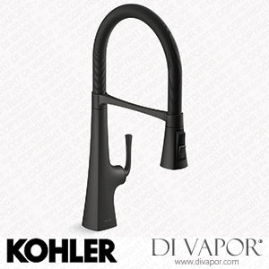 Kohler Semi-Professional Kitchen Sink Tap with Three-Function Sprayhead (K-22061-BL) Spare Parts