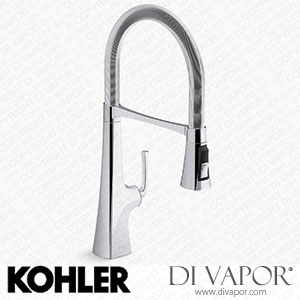 Kohler Semi-Professional Kitchen Sink Tap with Three-Function Sprayhead (K-22061-CP) Spare Parts