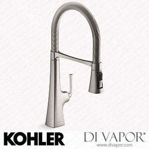 Kohler Semi-Professional Kitchen Sink Tap with Three-Function Sprayhead (K-22061-VS) Spare Parts