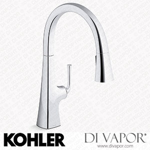 Kohler Pull-Down Kitchen Sink Tap with Three-Function Sprayhead (K-22062-CP) Spare Parts